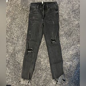 Free People Women’s Skinny Jeans in Washed Black